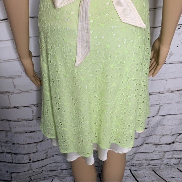Luca Luca Eyelet Silk Blend Runway Tea Style Dress Size 4 - Picture 7 of 11